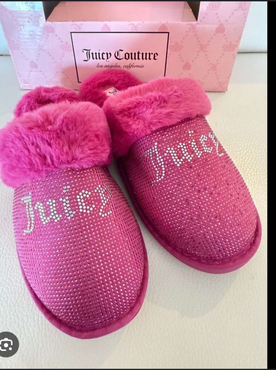 juicy couture pink slipers brand new