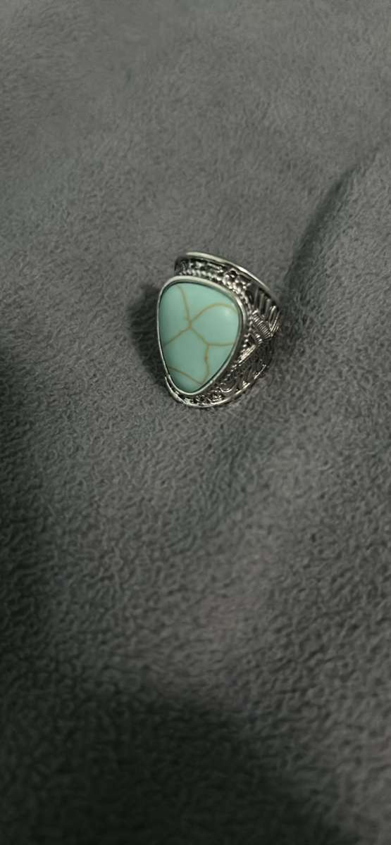 mens rings turquoise tizora natural stone