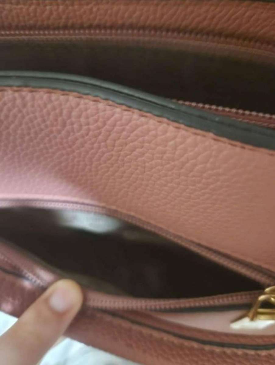 Womens AMVIKS Pink and White Shoulder Bag