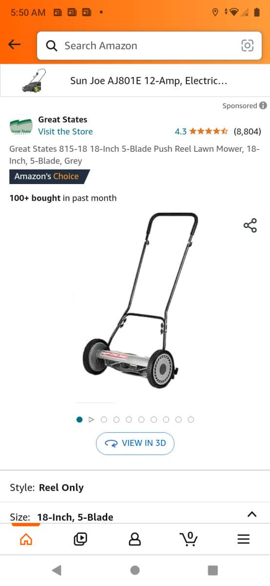 Great States 18 Reel Mower