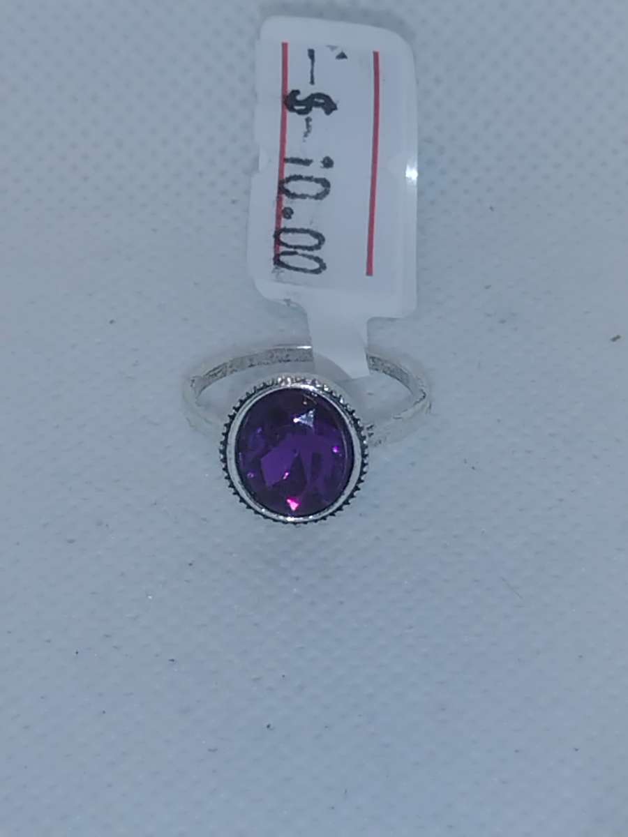 Purple Oval Cut Ring