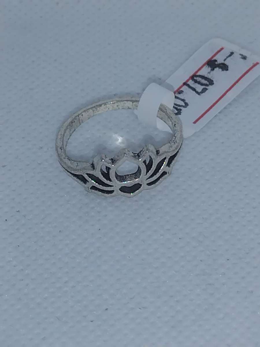 Silver Lotus Flower Ring