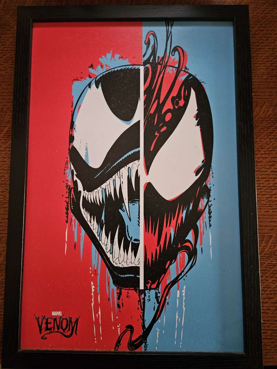 Framed Venom and Carnage Print