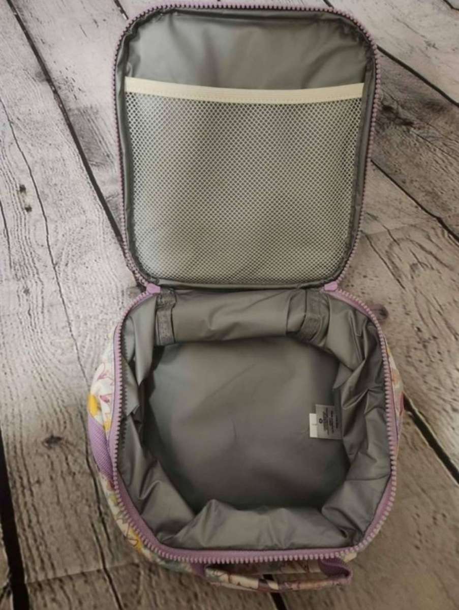 Girls Wonder Nation Purple and Flowers Backpack Set