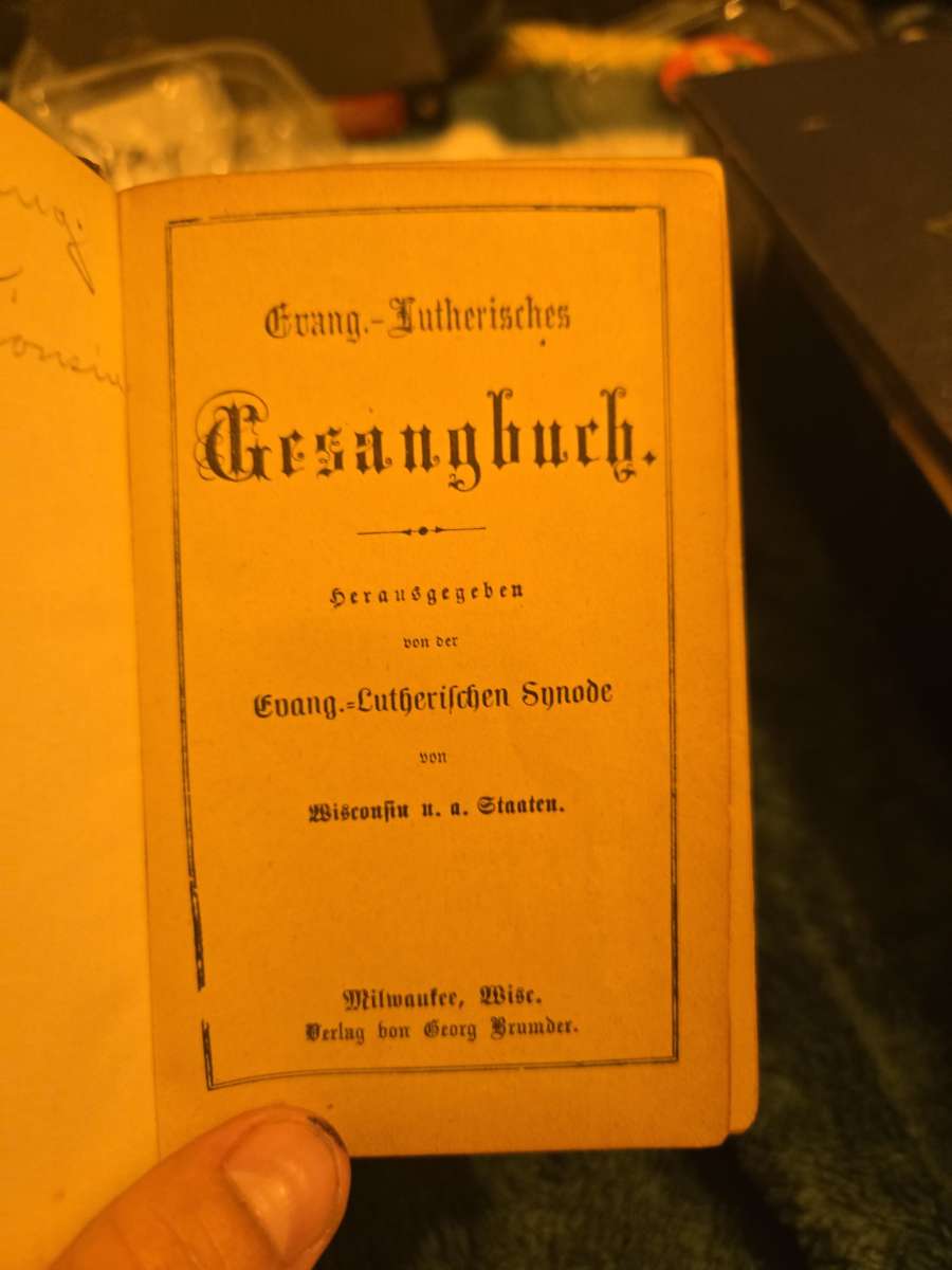 1886 german evangelical Lutheran hymnal
