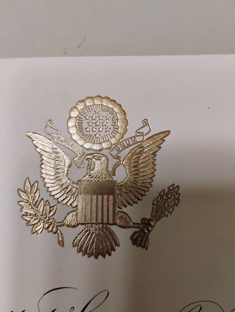 military in memory of signed by Ronald Reagan