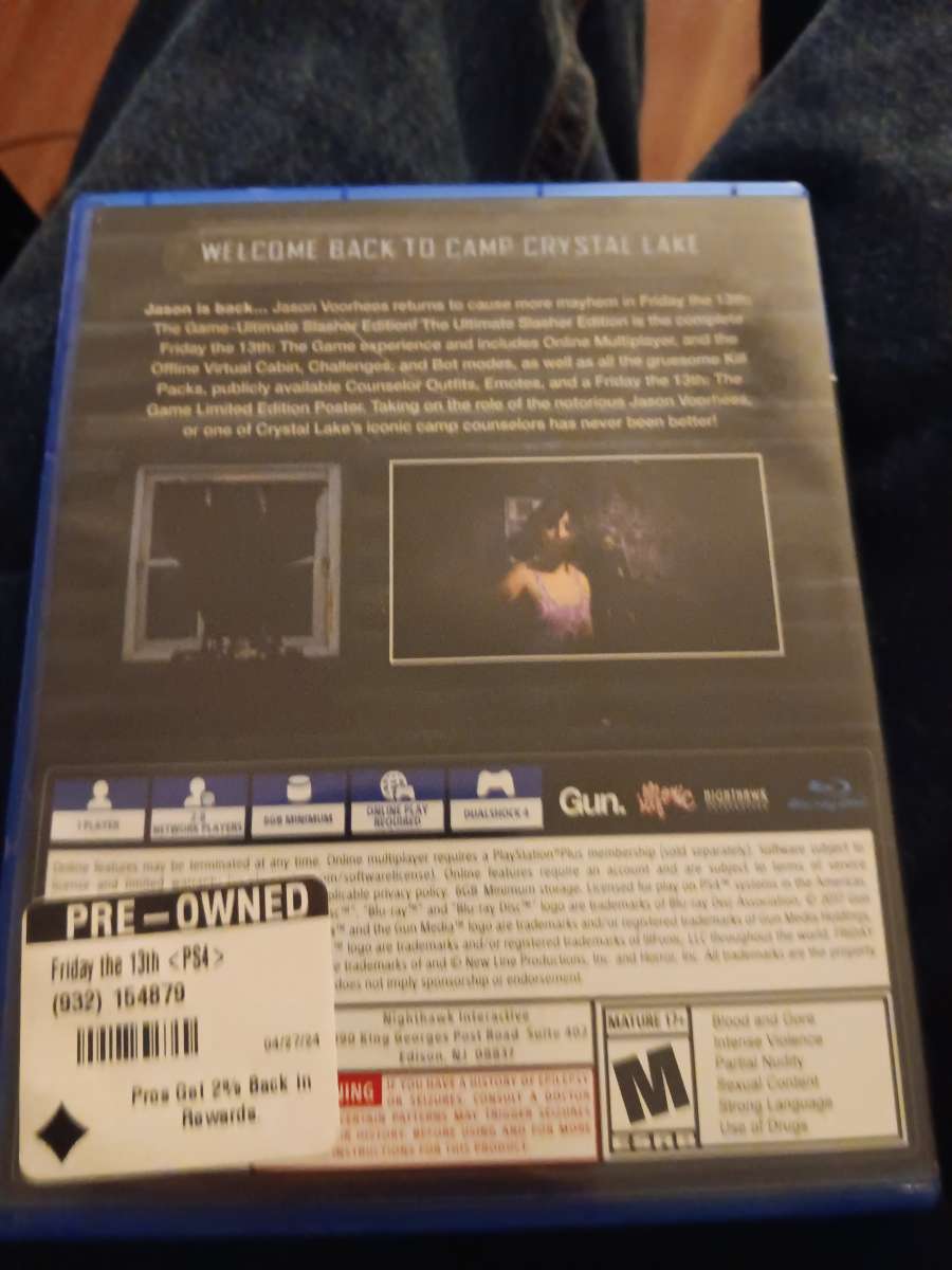 Friday The 13th the game ps4