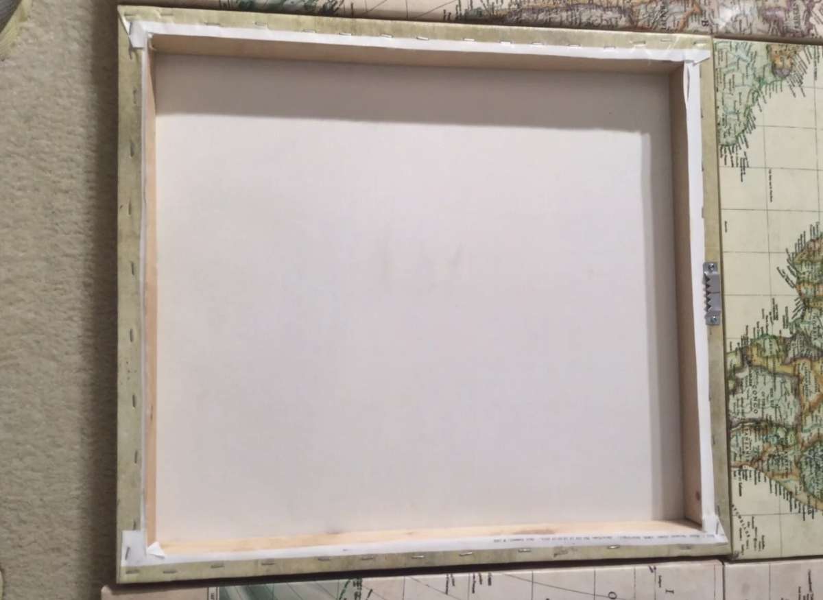 vintage world map art