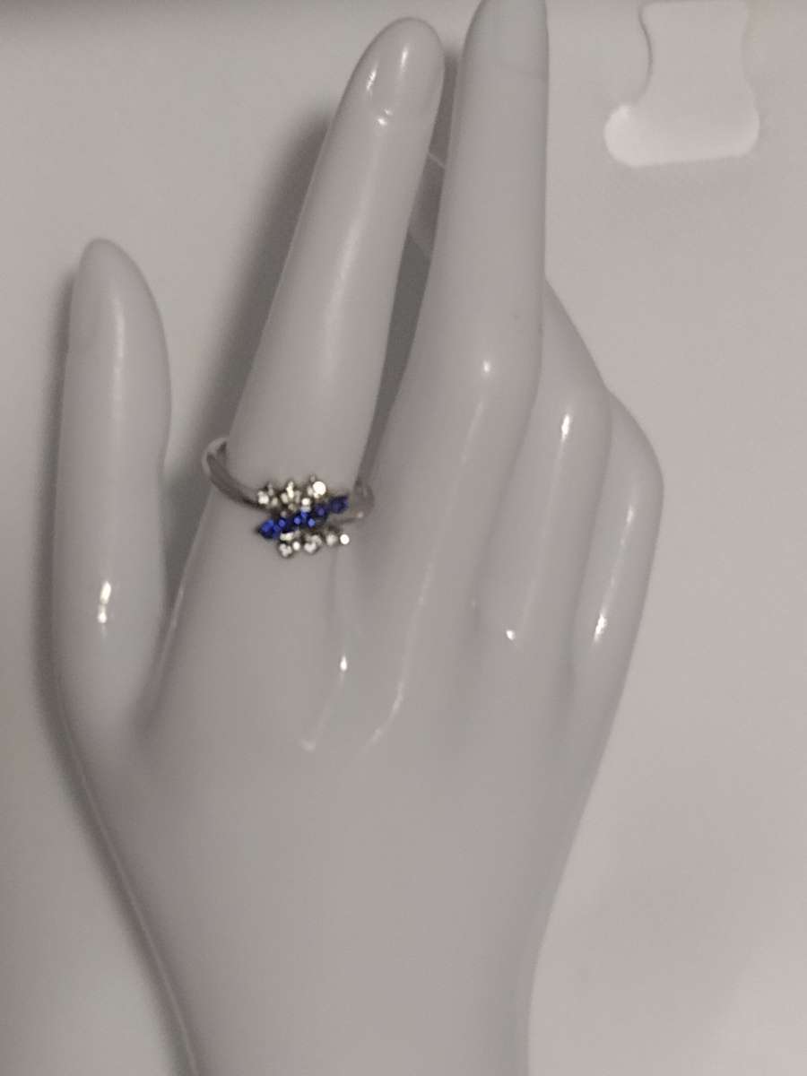 Blue Dragonfly Silvery Ring