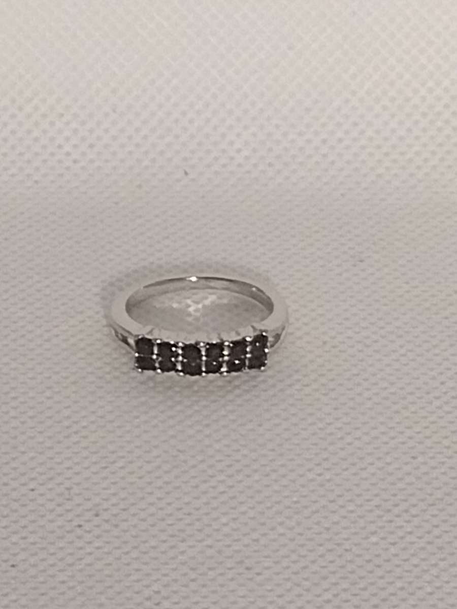 Black Twelve Silvery Ring