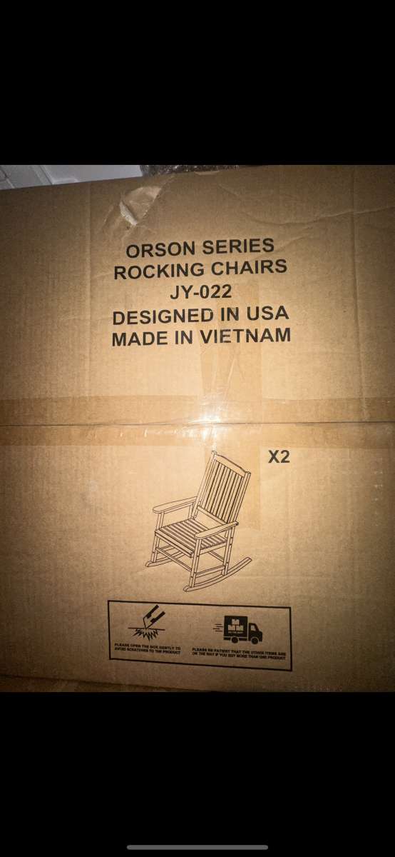 Set of 2 Turquoise Rocking Chairs