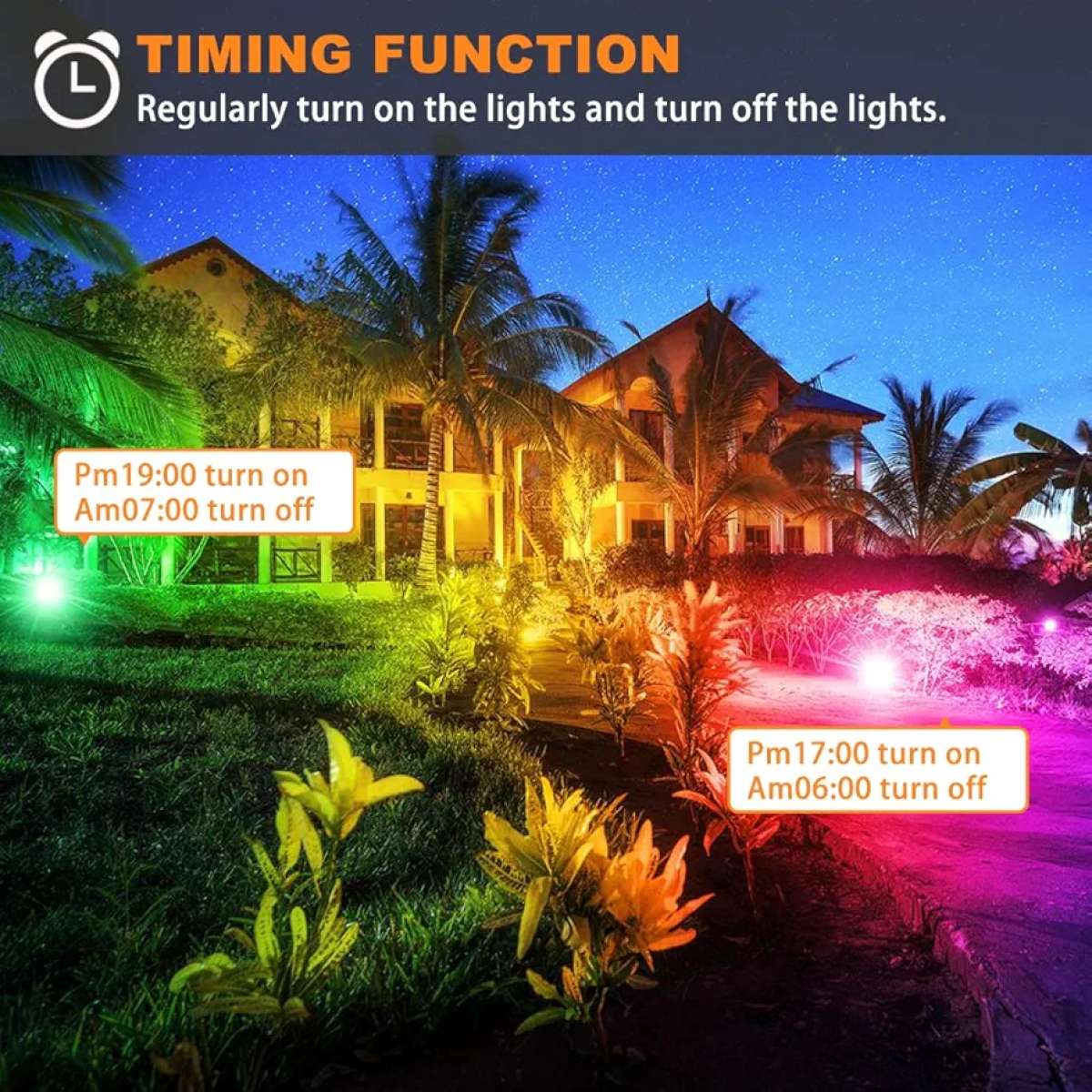 Color Changing LED Flood Lights  Bluetooth