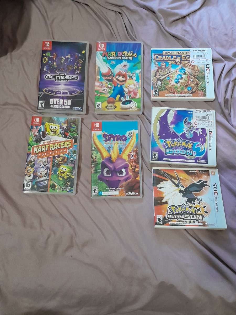 Preowned Nintendo switch and 3ds games