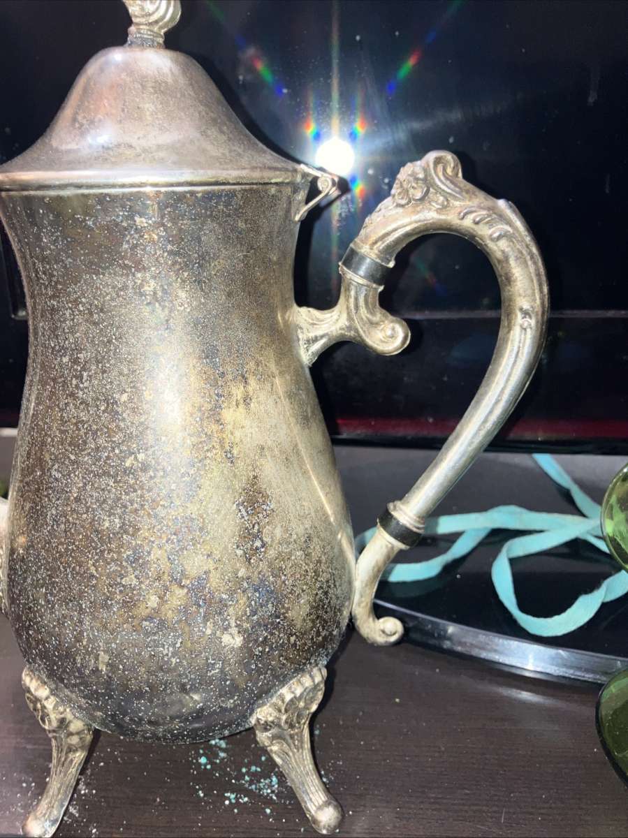 antique silver plated teapot