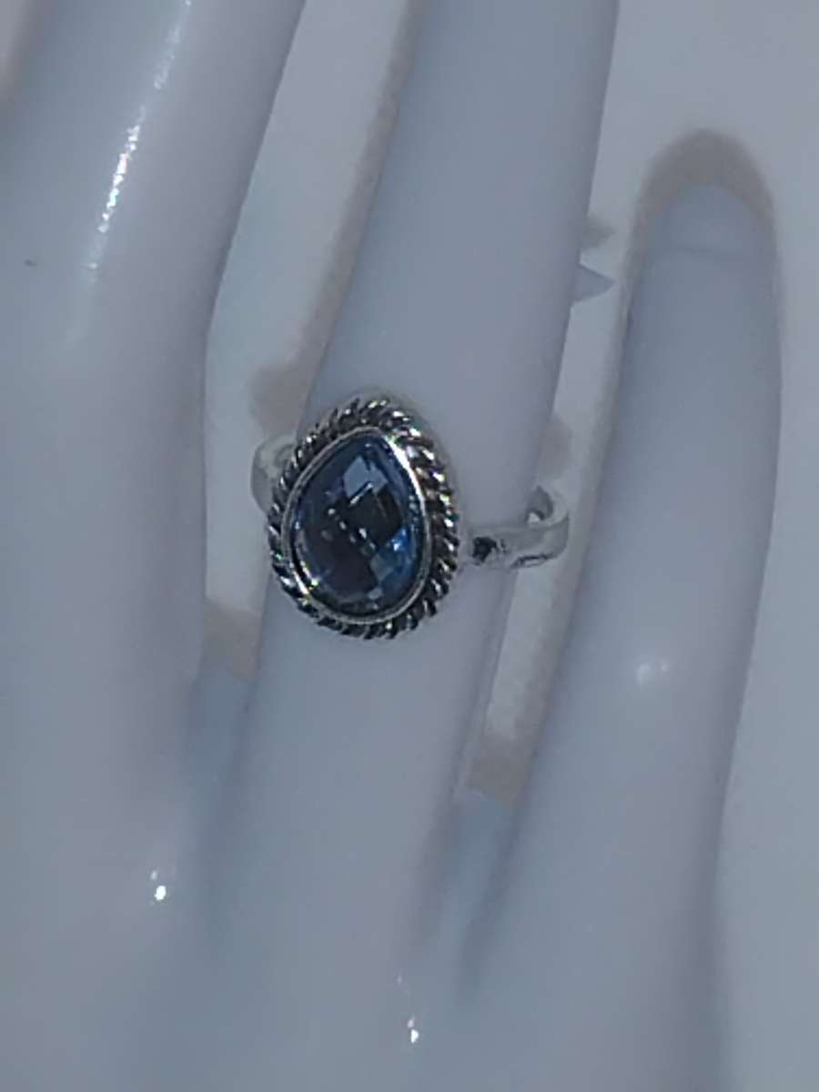 Blue Teardrop Ring