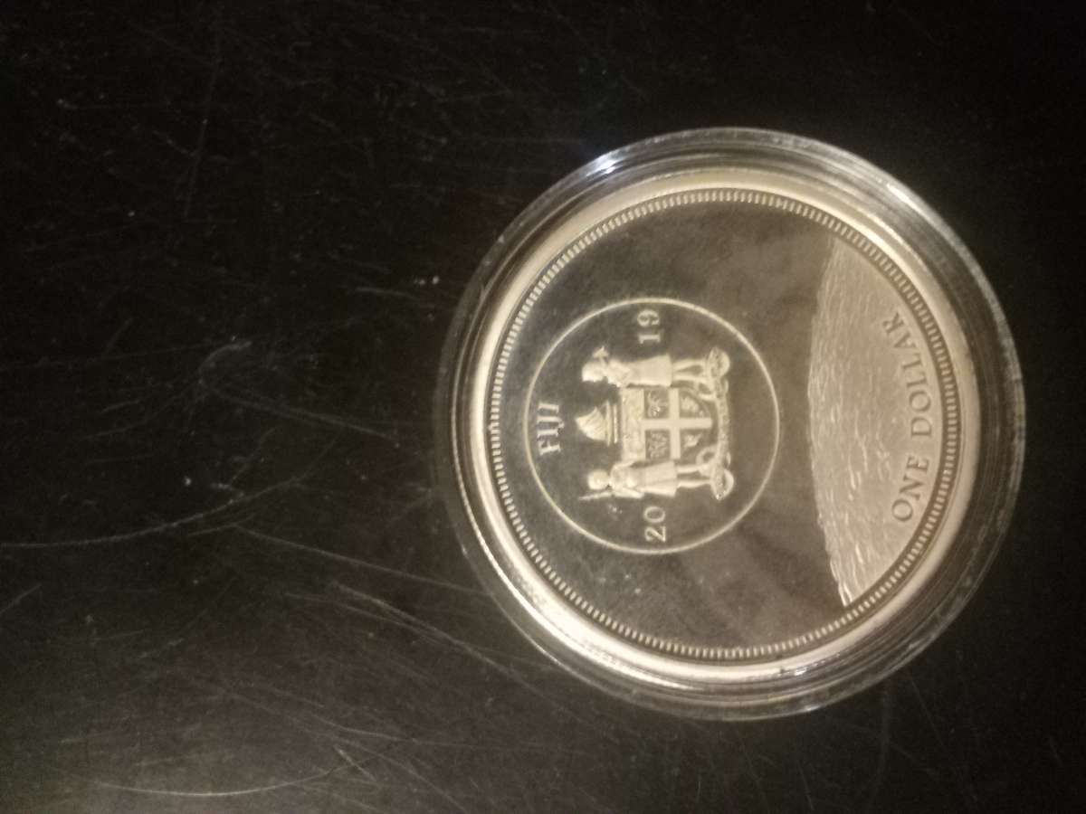 Apollo 11 anniversary silver dollar coin