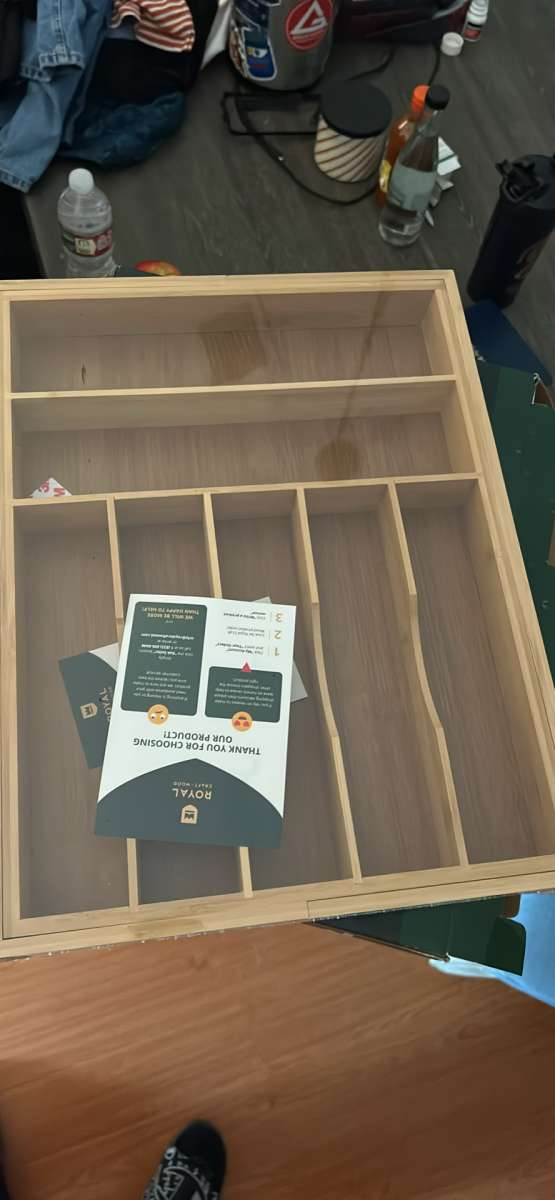 Premium Bamboo Silverware Organizer