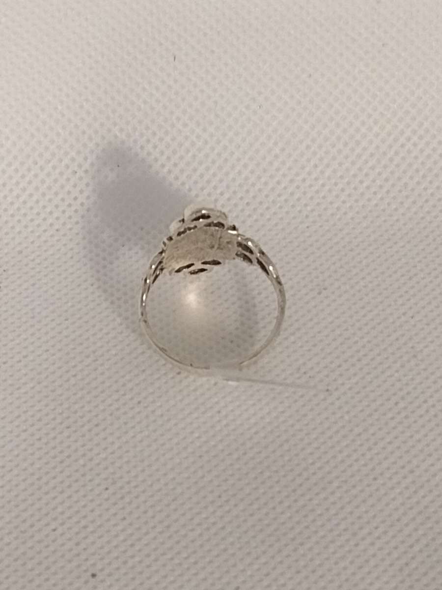 Blue Bohemian Style Silver Ring