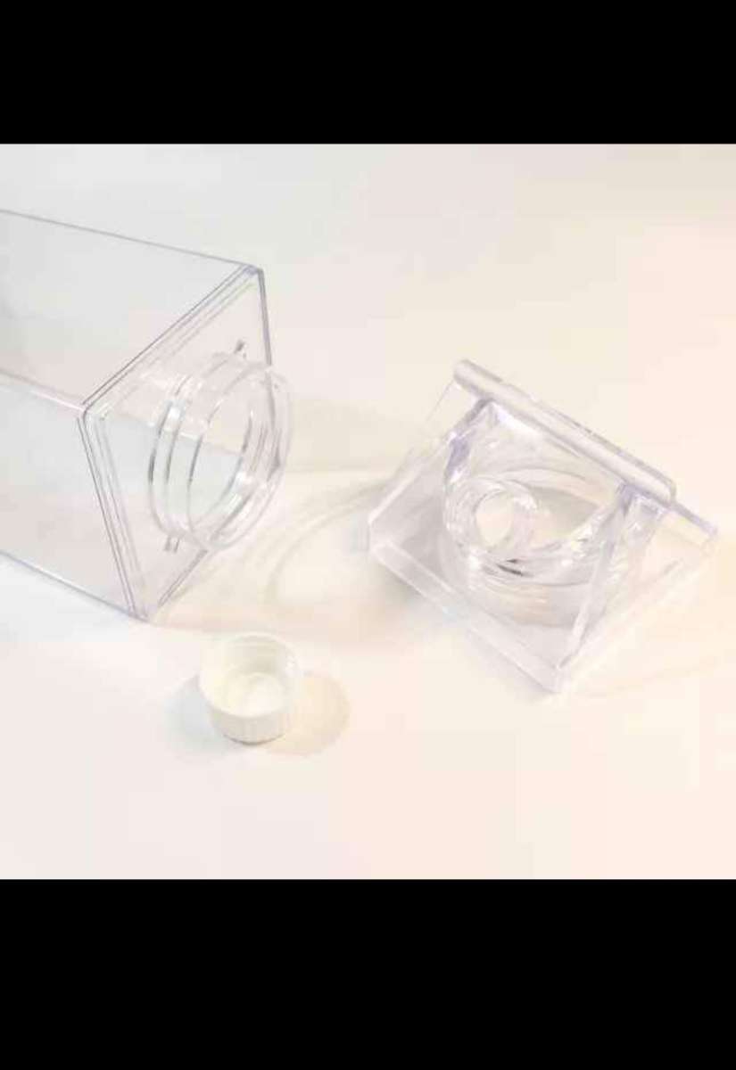Milk Carton Water Bottle  Clear Square Milk Bottles BPA Free