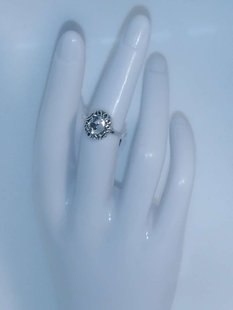 White Oval Signet Ring