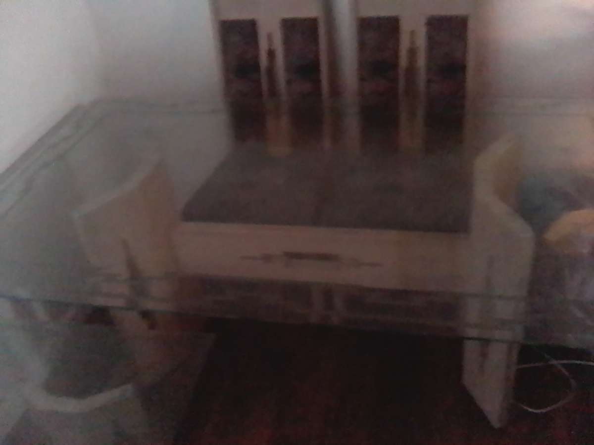 glass topped dining and coffee table southwest style