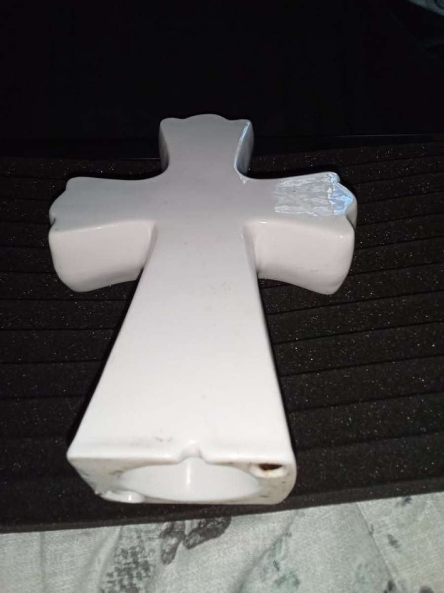 Groom and Bride Wedding Cross Table Decor