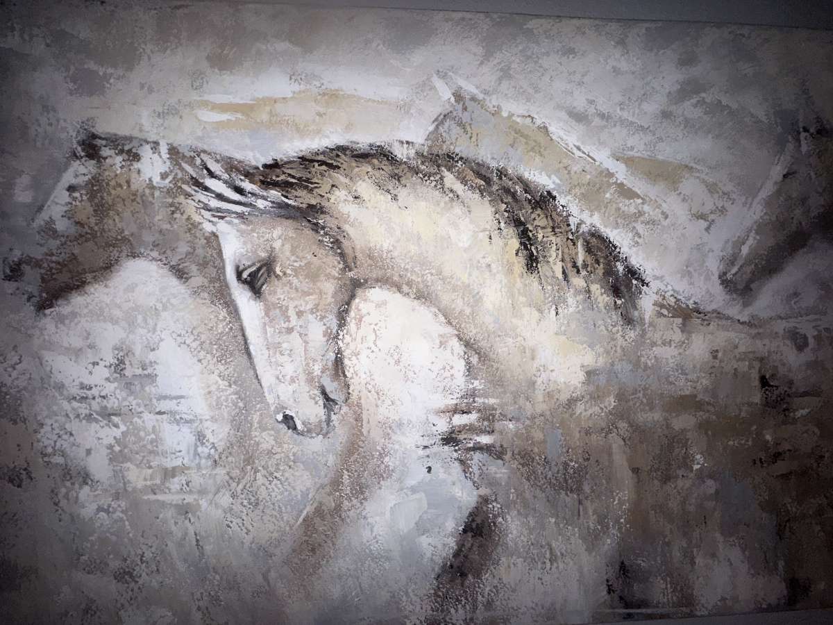 horses on the run painting