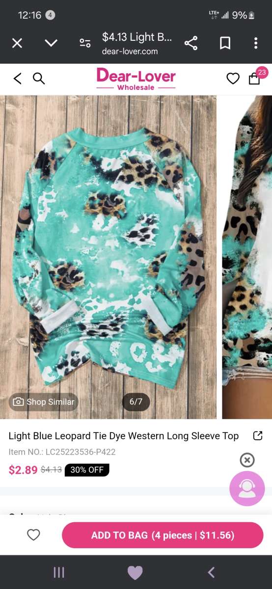 Tie dye leopard long sleeve