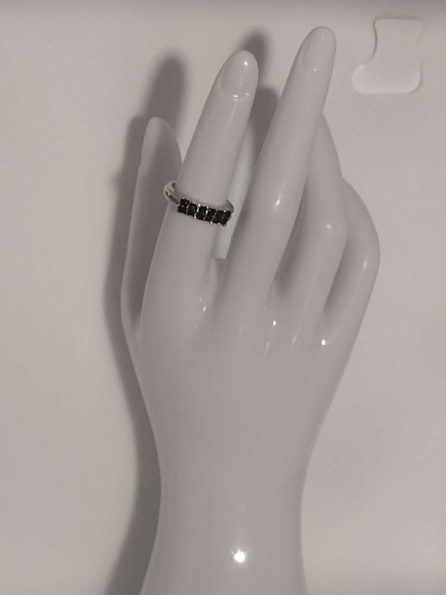 Black Twelve Silvery Ring