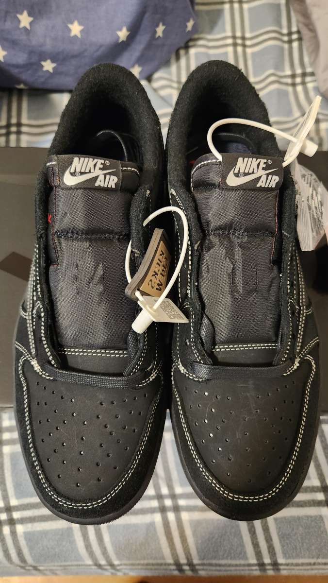 Size 10  Jordan 1 Retro Low OG SP x Travis Scott Black Phant