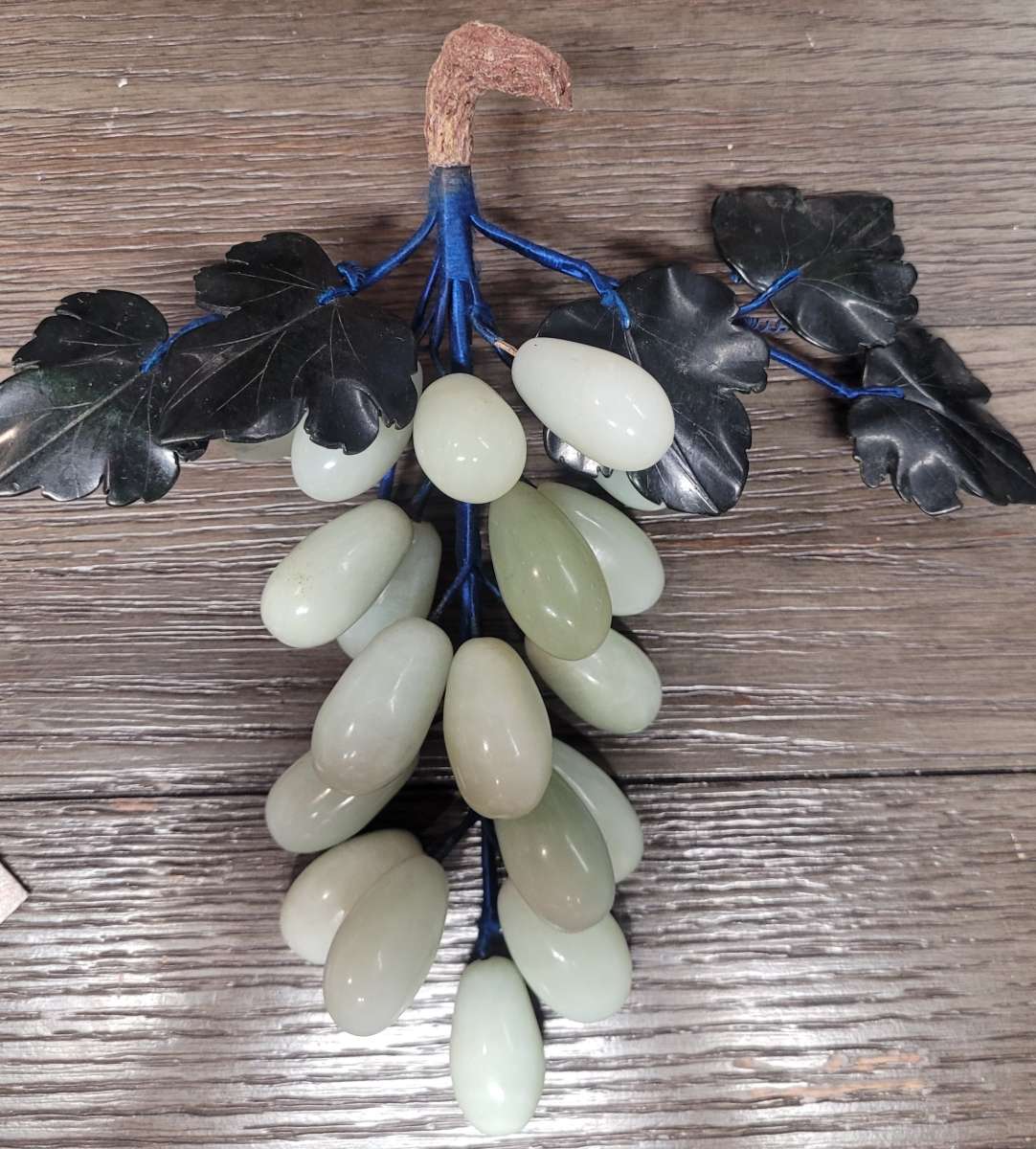 Beautiful antique Genuine jade stone grapes set of 3