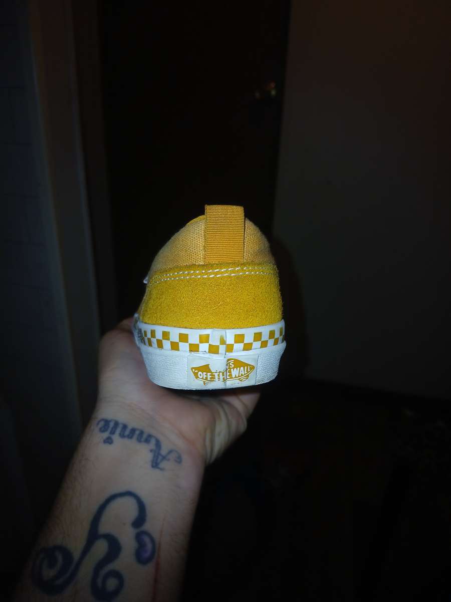 vans brown slip on for little boys size 4