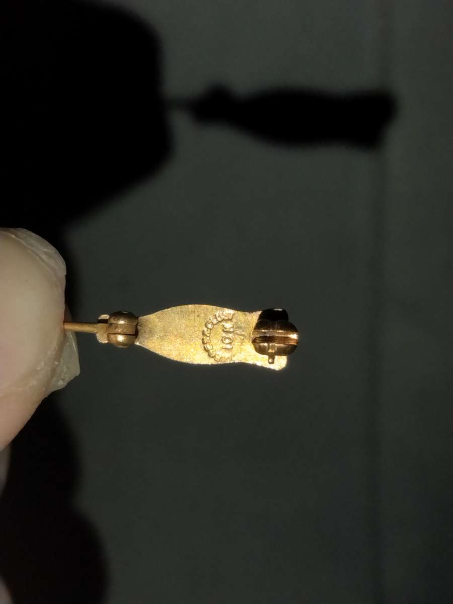 vintage CocaCola 10k yellow gold award pin