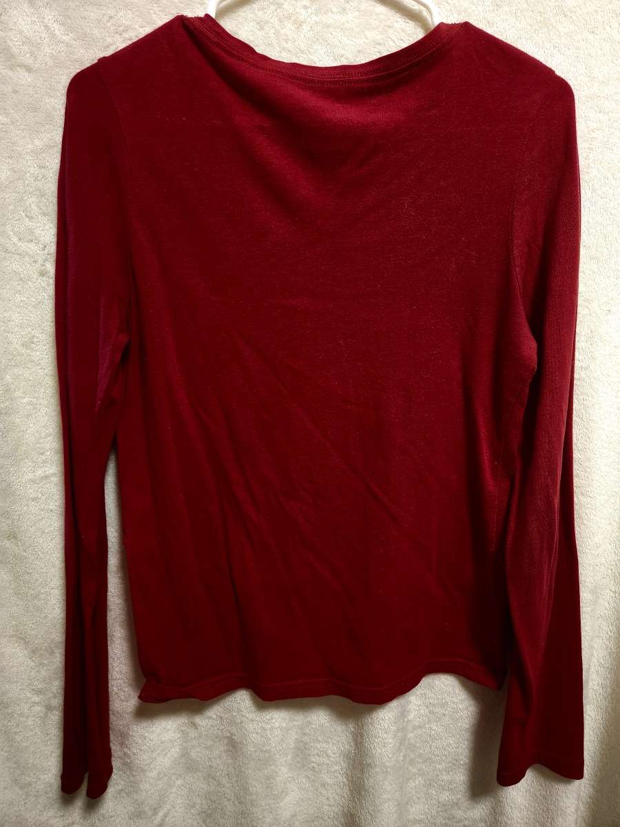 XL 14 to 16 Girls Faded Glory Red Long Sleeve Shirt
