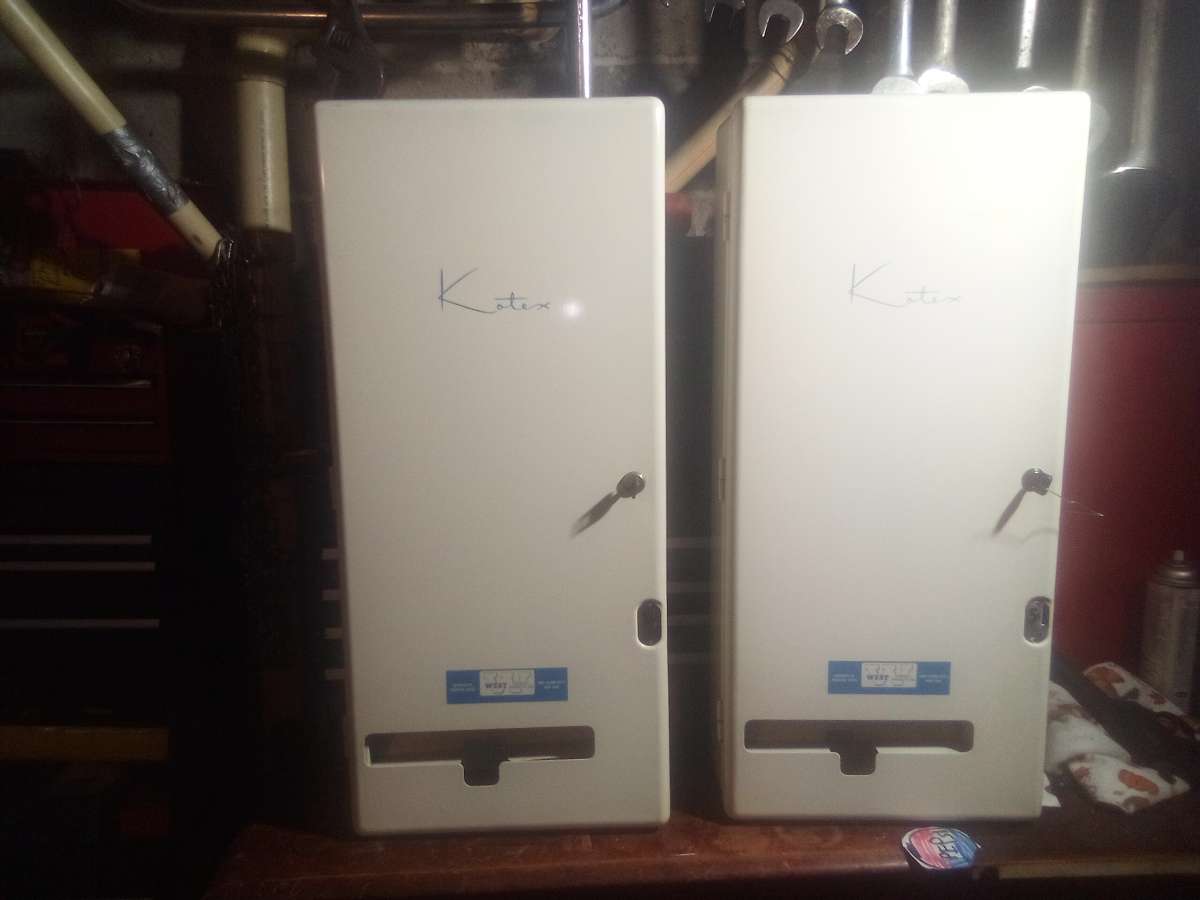 vinage kotex vending mechain