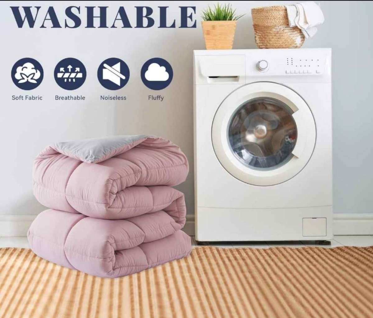 PinkGray Comforter Set  Twin