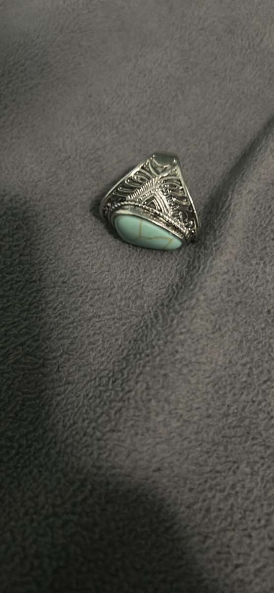 mens rings turquoise tizora natural stone