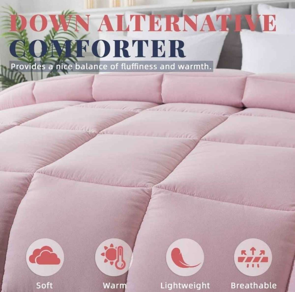 PinkGray Comforter Set  Twin