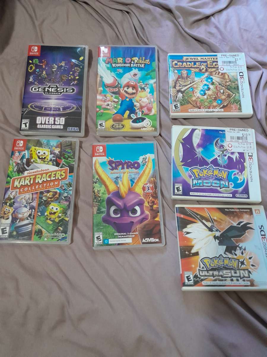 Preowned Nintendo switch and 3ds games