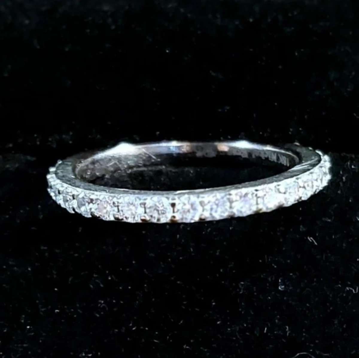 N0EMIE 18K White Gold Diamond Band Ring