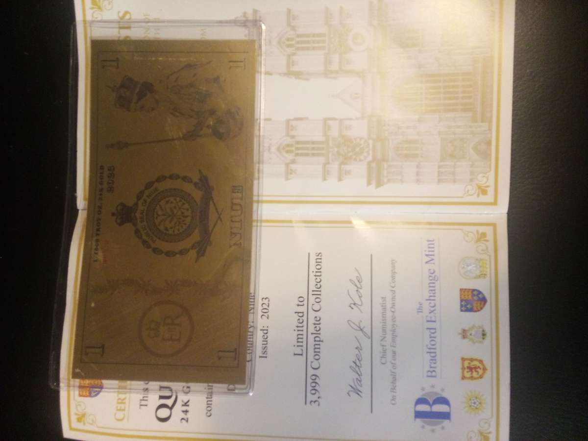 QUEENS BEAST 24K LEGAL TENDER WITH AUTHENTICITY