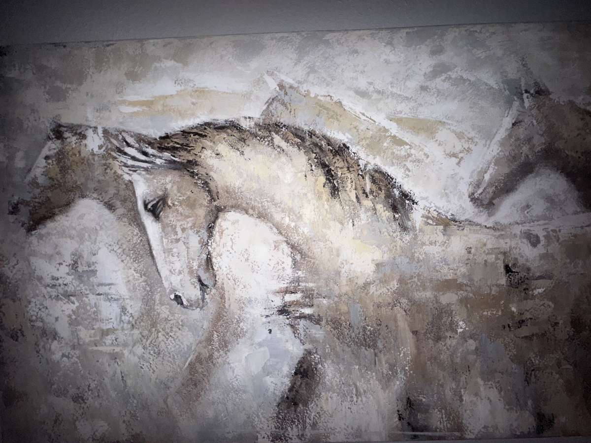 horses on the run painting