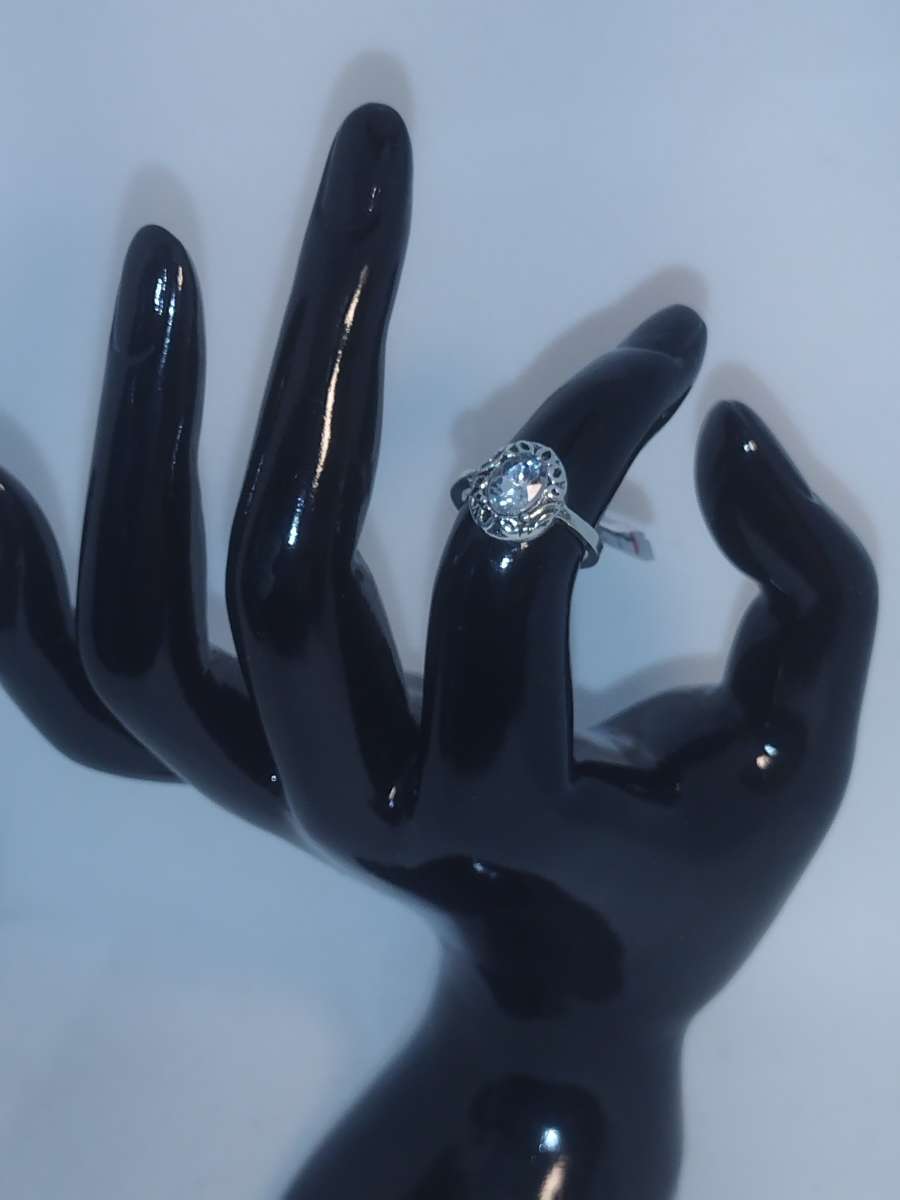 White Oval Signet Ring