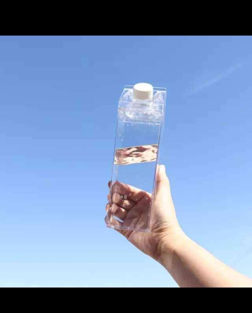 Milk Carton Water Bottle  Clear Square Milk Bottles BPA Free
