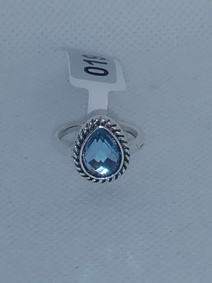 Blue Teardrop Ring