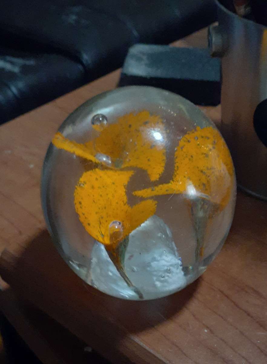 vintage glass paperweight