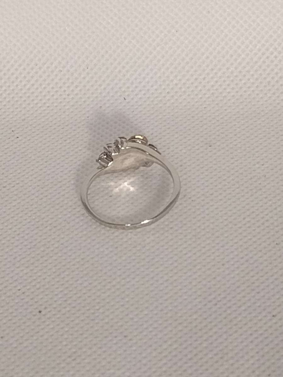 Peach Cluster Silver Ring