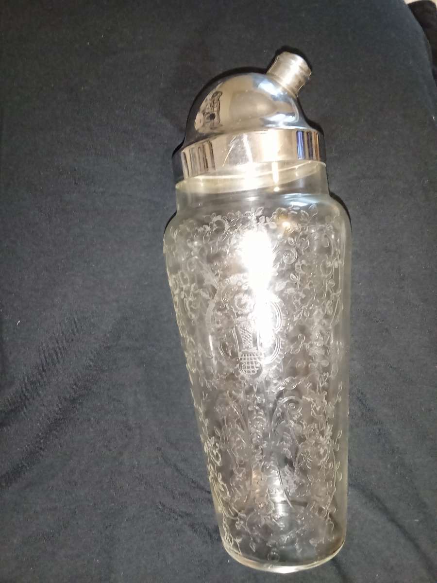 Rare Cambridge Glass Cocktail Mixer