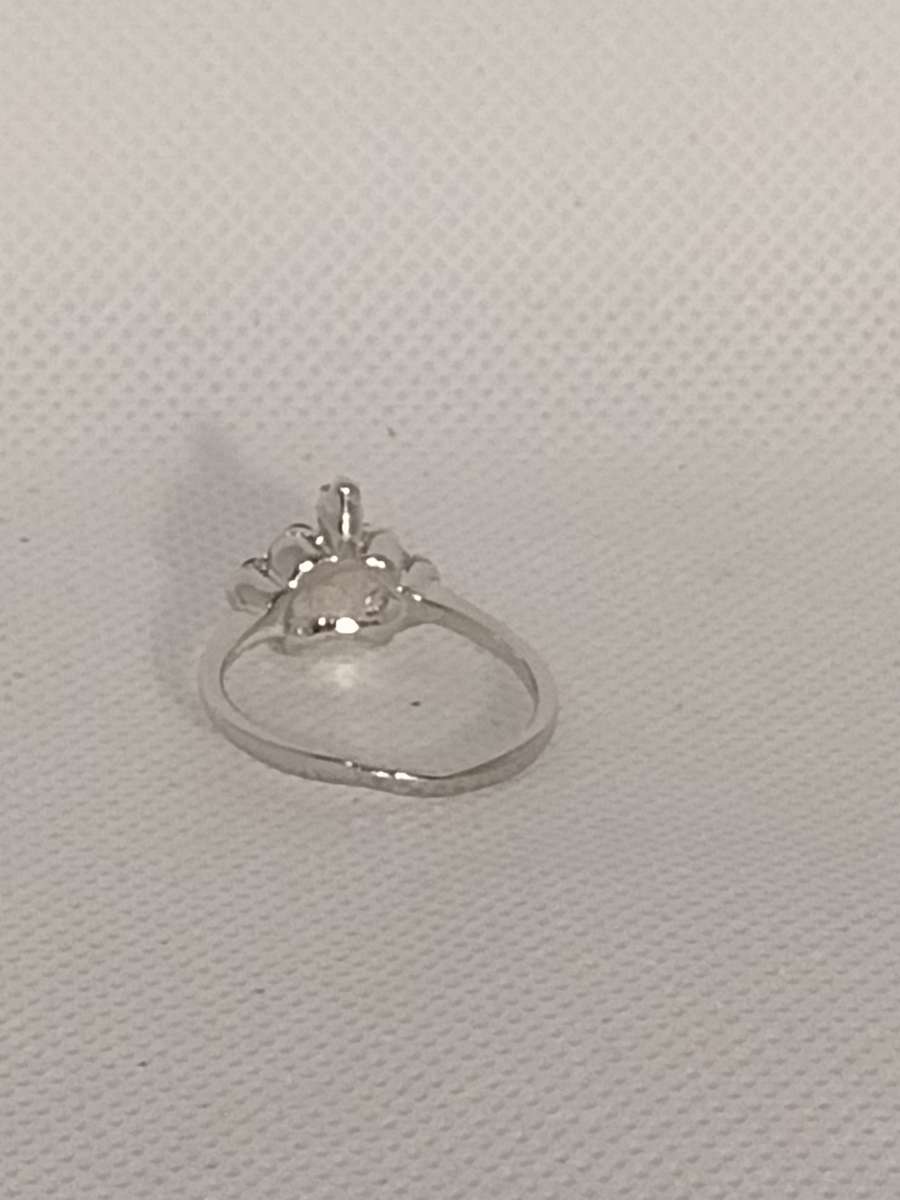 Blue Crown Silvery Ring