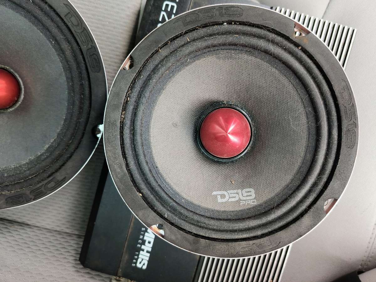 Car Audio Speakers and 2 amps